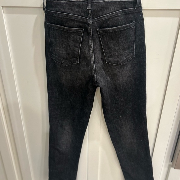 Evereve Jeans Womens 24 Black Raw Hem Ever Straight Stretch - Picture 4 of 6